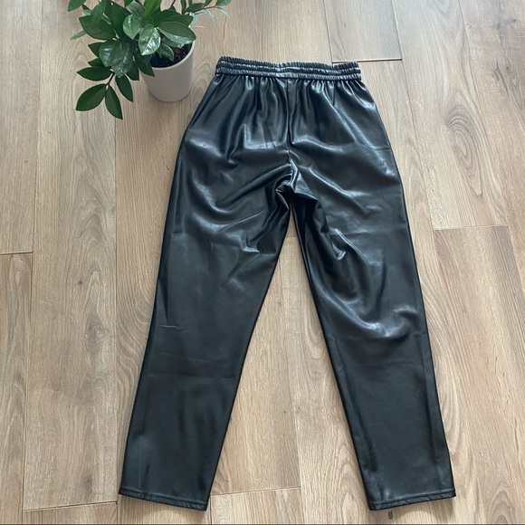 🍂 FALL essential. WILFRED FREE Black Faux Leather Pants - Picture 13 of 13
